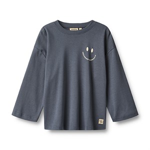 Wheat - T-shirt L/S Axe Print, Greyblue
